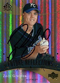 Zack Greinke Autographed / Signed 2005 UpperDeck No.126 Kansa City Royals Baseball Card