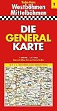 Die Generalkarte Tschechien 1, Westb&ouml;hmen/Mittelb&ouml;hmen 1:200 000 - Mairdumont