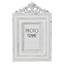 Small Rococo Wooden White Distressed Picture Frame