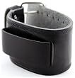 Nemesis Wide Black Leather Cuff Wrist Watch Band