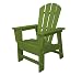 Polywood Outdoor Furniture South Beach Kid Chair, Lime-Recycled Plastic Materials