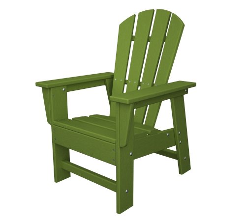 Polywood Outdoor Furniture South Beach Kid Chair, Lime-Recycled Plastic Materials
