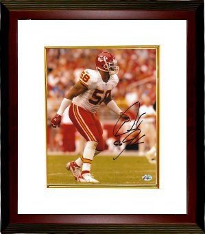 Derrick Johnson Autographed/Hand Signed Kansas City Chiefs 8x10 Photo Custom Framed