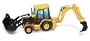 Caterpillar 432D Side-Shift Backhoe Loader with Work Tools Features front - 1/50 Scale