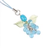 Hand Crafted Cellular Phone Charm - Grape Cluster - Turquoise