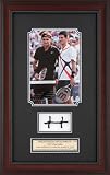 Roger Federer and Novak Djokovic - 2007 U.S. Open - Framed 8x10 Photograph with Net Piece