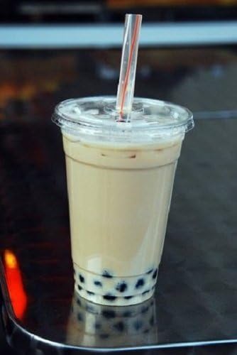 Clear Plastic 16 oz Super Sips Cups and Flat Straw Slot Lids , PACK of 10 w/Signature Party Picks