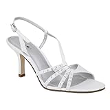 Mossimo Hester Jewel Satin Strap Heels - White