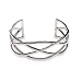 Jewelry : Eve's Addiction Designer Inspired Celtic Knot Sterling Silver Cuff Bracelet