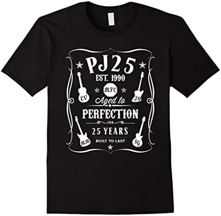 Men's PJ25 Commemorative Shirt - Best Quality - White Text XL Black