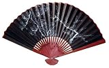 Asian Art, D�cor & Gifts - Large Chinese Black Painted Decorative Wall Fan
