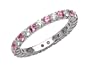 1.40 cttw Karina B(tm) Genuine Pink Sapphire Eternity Band - Platinum, 18kt White Gold
