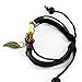 WILD-WIND (TM Christmas Unique Metal Pendant Ring & Bead Multi Leather Adjustable Wrap Bracelet