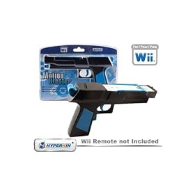 DDR Game Nintendo Wii Hyperkin Motion Blaster Gun (Black)