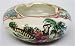 Round ashtray, hand painted chinese porcelain - Oriental lady design