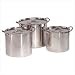 3 Stainless Steel Kitchen Cookware Stock Pot Set