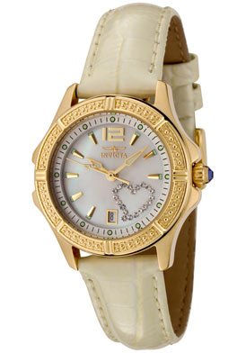 Invicta Women's 0689 Wildflower Collection 18k Gold-Plated Crystal Accented Interchangeable Strap Watch Set