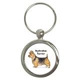 Australian Terrier Key Chain (Round)