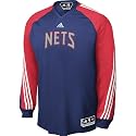 New Jersey Nets adidas Navy On-Court Long Sleeve Shooting Shirt