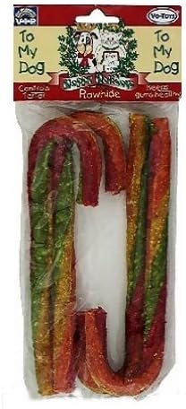 Munchy Rawhide Candy Canes 4PACK (8 in)