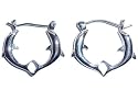 Silver Dolphin Hoop Earrings