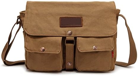 Lifebe BG Men Professional Business Premium Canvas Messenger/Shoulder Bag (Khaki)