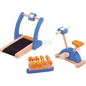 Wooden Dolls House Home Gym