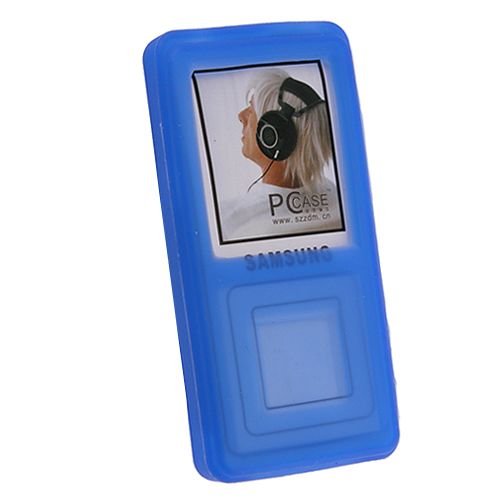 Silicone Skin Case w/ Belt Clip for Samsung YP-Z5 / YP-Z5F, Light Blue