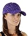 Glitzy Game Sequin Trim Baseball Cap for Ladies
