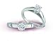 14K White Gold Cathedral Mount Round Diamond Solitaire Ring - GH I1 - 0.25 Ct. to 0.75 Ct.