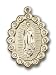 Gold Filled Our Lady of Guadalupe Pendant with Stainless Gold Heavy Curb Chain 24 inch