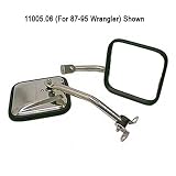 Omix-Ada 11005.06 Stainless Steel CJ-Style Wrangler Side Mirrors for Jeep