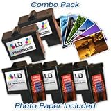 LD © Lexmark #16  #26 Remanufactured Combo Set - 3 Black #16 (10N0016) and 2 Color #26 (10N0026) + Free 20 Pack of LD Brand 4x6 Photo Paper by 4inkjets/LD