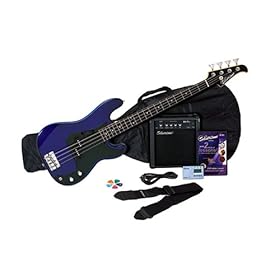 Silvertone LB11 Bass & Amp Package, Cobalt Blue
