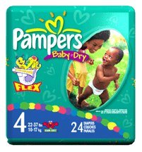 Pampers Diapers Size 4 (22-37 lbs) 24 ea
