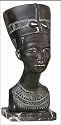 Nefertiti Egyptian Queen Bust, Black Stone Finish