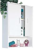 2 Door Wall Storage Cabinet In White Finish By Ameriwood Furniture