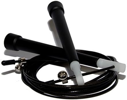 Starixx Speed Jump Rope for Adults - Adjustable Cable - Exercise, Fitness, Boxing, Crossfit - Black (1-pack)