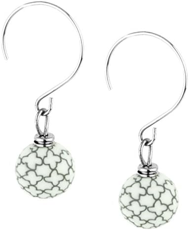 Jilzara Earrings - Petite - Latte - Clay Artisan Bead 600-002