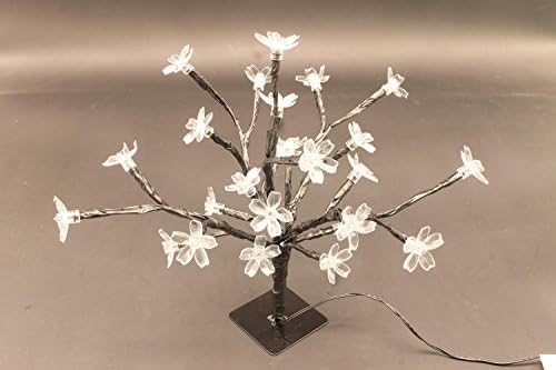 25LEDs Indoor Cherry String Light,Battery Operated Flexible Blossom Bonsai Tree Table Lamp, Warm White, 9.84ft, 1 Pack