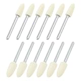 uxcell マウントフェルトバフ パワードリル シャンク3mm シルバートーン 12個入り