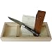 Laguiole Pierre Dubost Pocket knife in gift box leather sheath and sharpener Horn handle Guaranteed Authentic