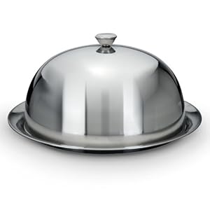 Cloche alimentaire avec assiette in inox 26 cm: Cuisine