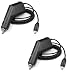 Electronics : Rapid Car Charger with IC Chip -2 Pack for HTC Shadow, Touch, XV6900, 8925 Tilt, SMT-5800, Fusion, PPC-6800, XV6800, Mogul, Wing, 8525, Dash, S620 Excalibur, SDA, 2125, MDA, 8125 Smartphone