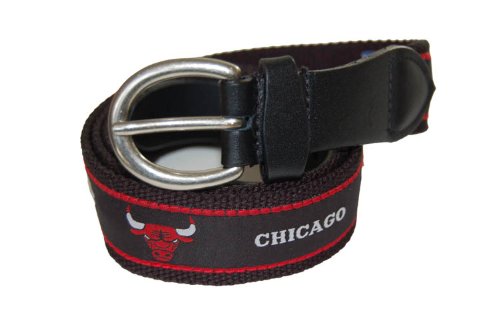 The Mark Adult Canvas Material NBA Chicago Bulls Belt w/Buckle Closure - (Different Sizes), 40