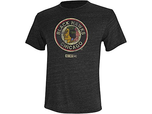 Chicago Blackhawks CCM Retro Logo Tri-Blend T-Shirt