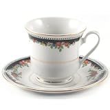 Lynns Bennington White Porcelain Espresso Cup and Saucer Set 12 Piece