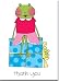 Frog With Present Thank You Note by Starfish Art