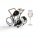 Spectrum 48010 Bordeaux Wine Rack, 3-Bottle, Black