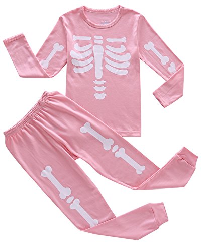 IF Pajamas Little Girls Skeleton Halloween Pajamas Sets